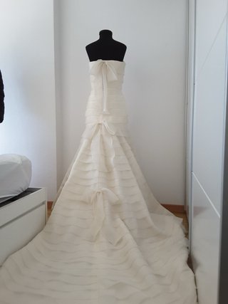 Vestido de Novia Beige/Blanco