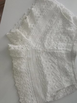 Pantaloncini donna pizzo bianco