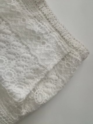 Pantaloncini donna pizzo bianco