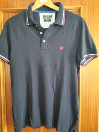 Polo Cotton & Silk Azul Talla m