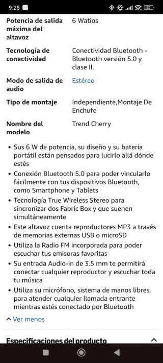 Altavoz Bluetooth Rojo