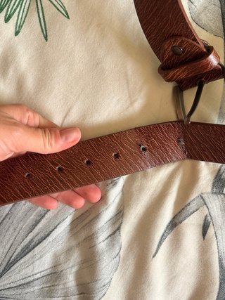 Cintura in pelle marrone da uomo