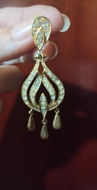 Pendientes vintage de Plata de Ley chapados en oro