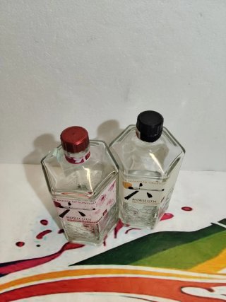 Coppia bottiglie gin ROKU vuote