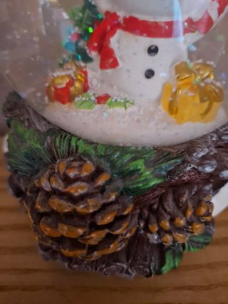 Bola de cristal navidad muñeco nieve con música