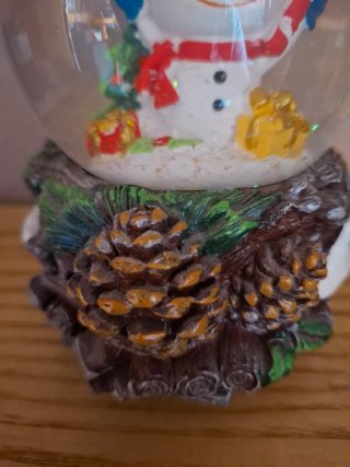 Bola de cristal navidad muñeco nieve con música