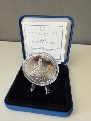 5€ Chipre 2026 Presidencia UE. 28gr PLATA