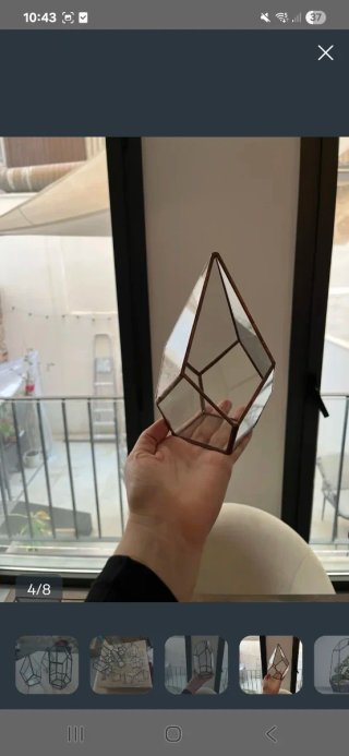 Terrario Geométrico de Cristal