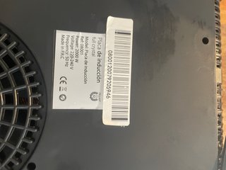 Placa vitrocerámica eléctrica 1 fuego