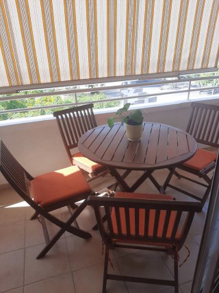 Conjunto Mesa y 4 Sillas Terraza Madera