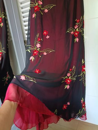 Vestido largo Elisa Rivero bordado