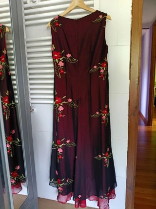 Vestido largo Elisa Rivero bordado