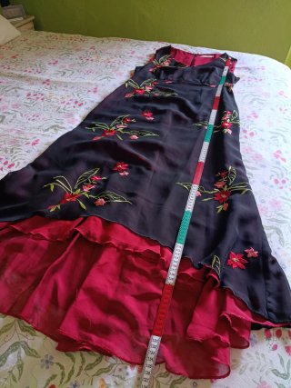 Vestido largo Elisa Rivero bordado