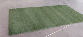 Césped artificial verde