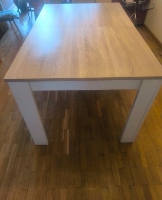 Mesa Comedor Extensible Madera Blanca