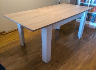 Mesa Comedor Extensible Madera Blanca