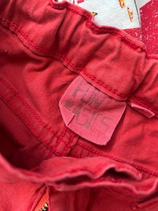 Pantaloni corti rossi per bambini, vedi le misure