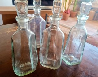 Lote 4 Botellas Licoreras Vintage