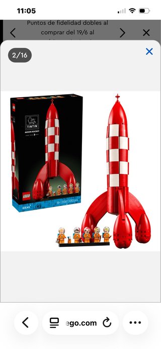 Cohete Lunar Tintin LEGO Ideas 21367