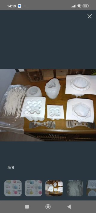 Set de moldes para velas de silicona