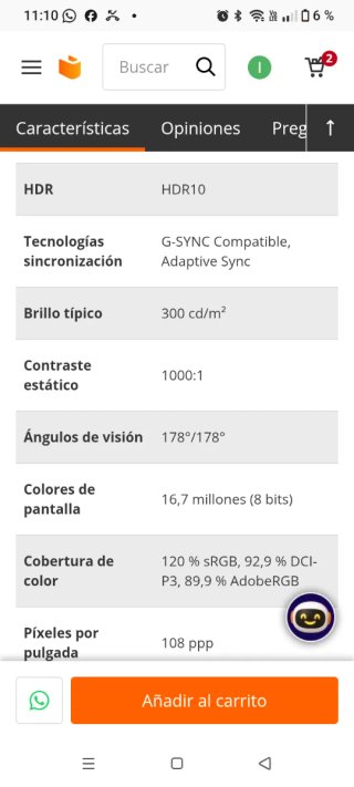 MonitorAOC Q27G42XE 27 QHD 180Hz IPS Con altavoces