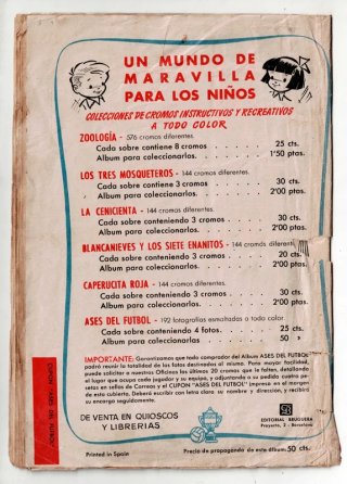 Álbum Ases del Fútbol 1952/53 Bruguera Completo