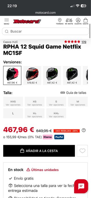 Casco HJC RPHA 12