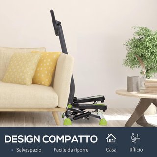 Stepper Con Manillar Y Monitor LCD, Stepper Fitness Para Casa Con Resistencia Regulable Y Pedales Antideslizantes, Entrenamiento Fitness Para Gimnasio En Casa