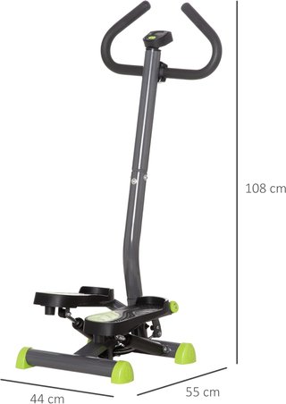 Stepper Con Manillar Y Monitor LCD, Stepper Fitness Para Casa Con Resistencia Regulable Y Pedales Antideslizantes, Entrenamiento Fitness Para Gimnasio En Casa