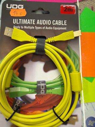 UDG Cable Audio USB 2.0 Amarillo 2m