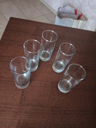 Set 5 Bicchieri Cristallo