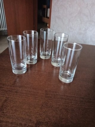 Set 5 Bicchieri Cristallo
