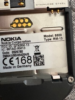 Nokia 8800 Dorado/Plateado - Buen Estado