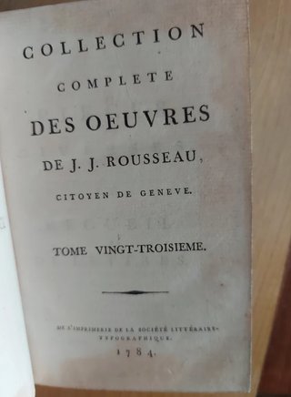 J.J. Rousseau Collection complète des œuvres 1784