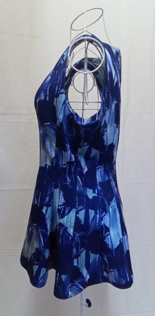 Top H&M Peplum Azul Talla M