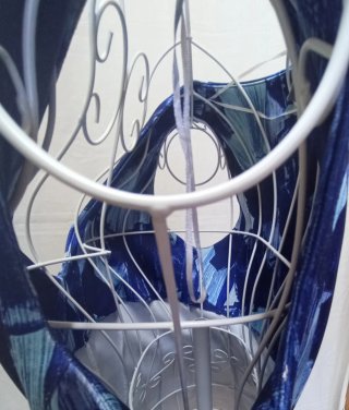 Top H&M Peplum Azul Talla M