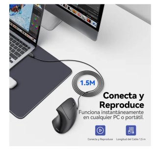 Ratón Vertical Ergonómico TeckNet con Cable