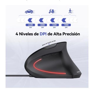 Ratón Vertical Ergonómico TeckNet con Cable