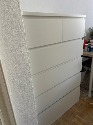 Cómoda Malm Ikea 6 cajones blanca