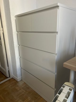 Cómoda Malm Ikea 6 cajones blanca