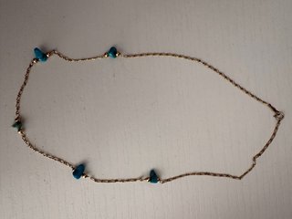Collar Dorado con Turquesas