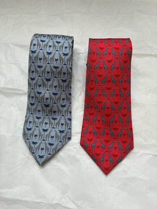 Corbata Hermes Paris Jirafas Azul