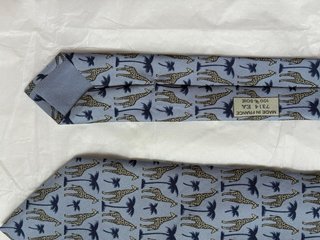 Corbata Hermes Paris Jirafas Azul
