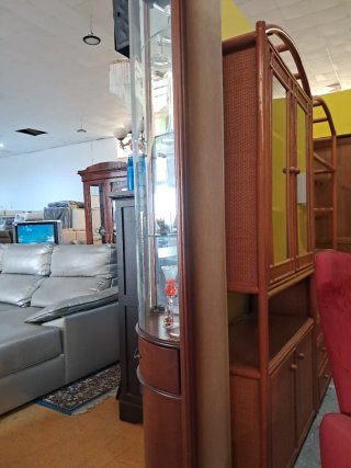 Vitrina Rinconera Madera y Cristal