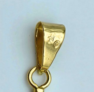 Colgante de Oro 18K, Cruz Tubular, 1,63gr, 3cm