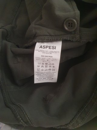 Aspesi Gonna Verde Militare Taglia 42