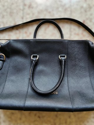 Borsa Armani Jeans Nera Saffiano Pelle