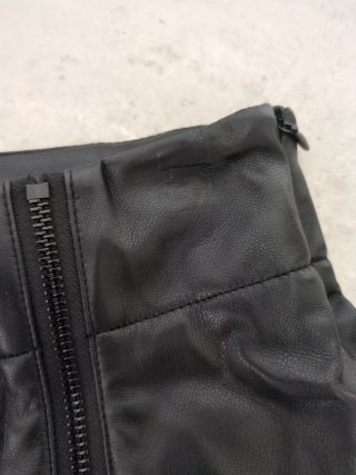 Falda DKNY Piel Negra Nueva