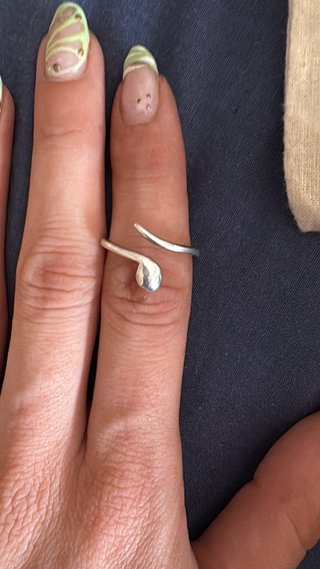 Conjunto Pendientes y anillo serpiente plata