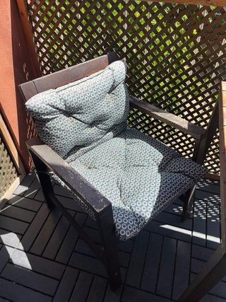 Mesa y 2 Sillas Terraza Madera